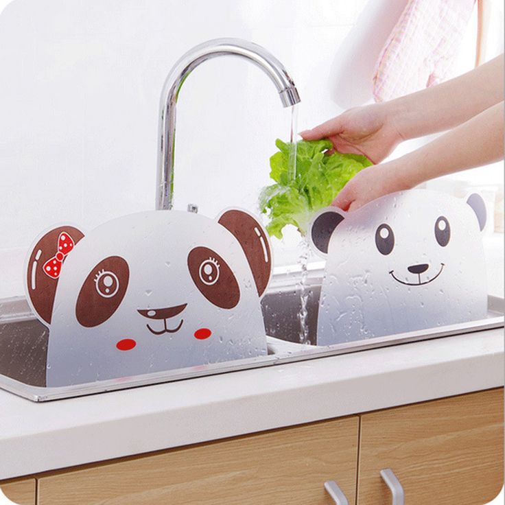 Cute Panda Sink Water Splash Guard Baffle